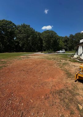 Cleared lot after land clearing in Lyman, SC